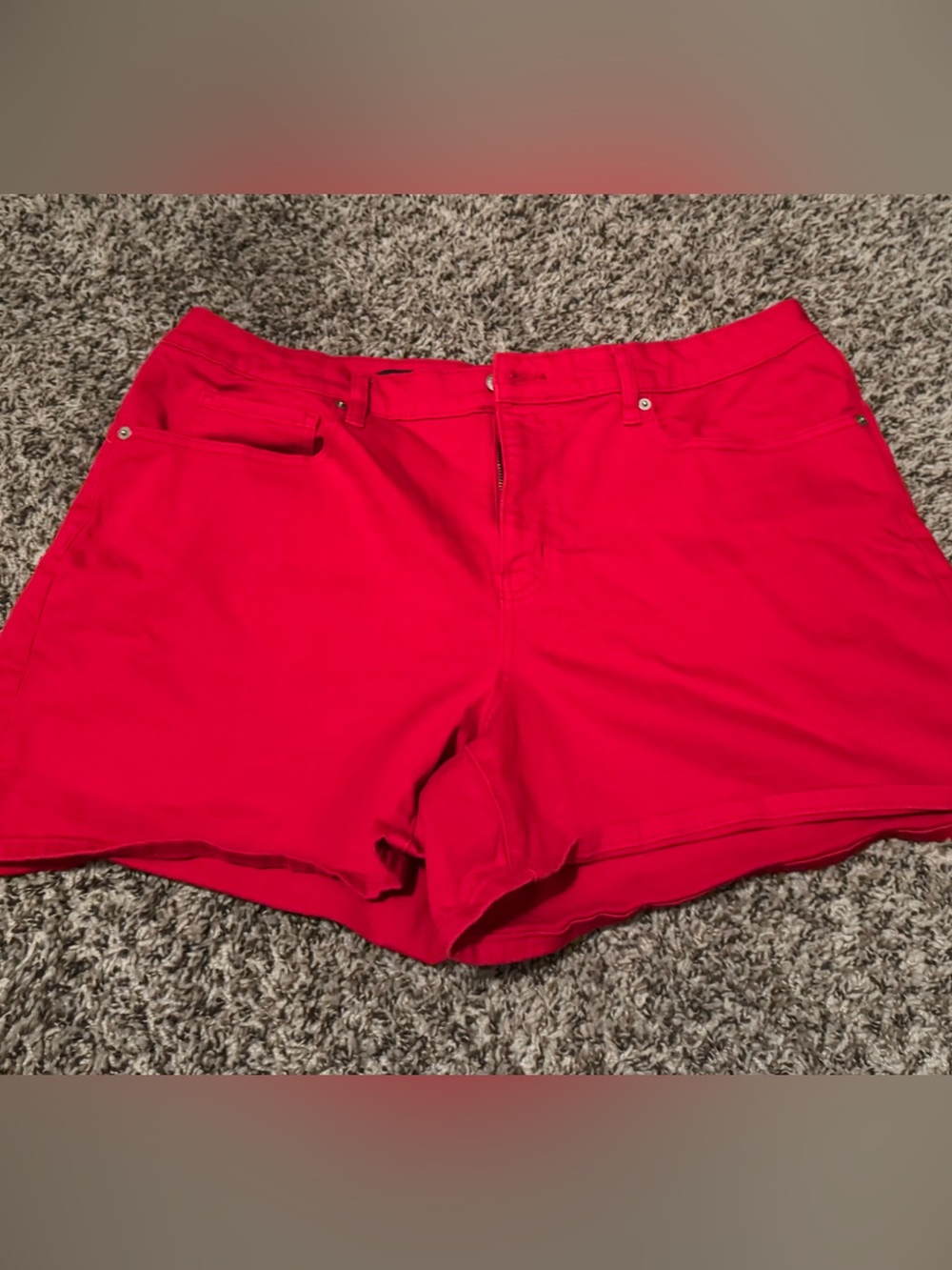 wild fable Red High-Rise Denim Shorts